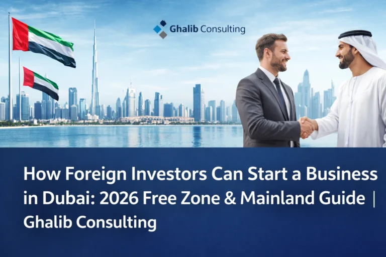 How Foreign Investors Can Start a Business in Dubai: 2026 Free Zone & Mainland Guide | Ghalib Consulting