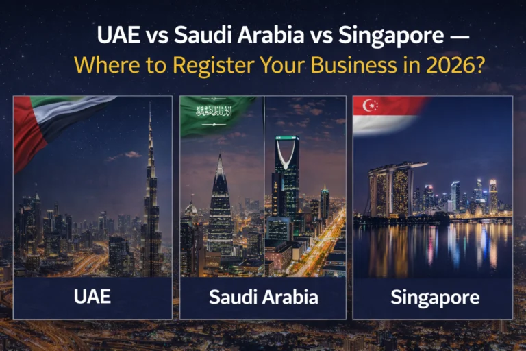 UAE vs Saudi Arabia vs Singapore – Where to Register Your Business in 2026 | Ghalib Consulting