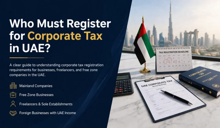Who Must Register for Corporate Tax in UAE? | 2026 Guide | Ghalib Consulting