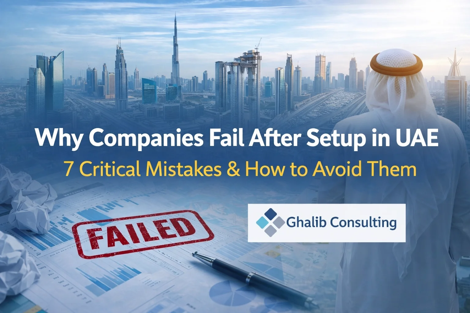 Why Companies Fail After Setup in UAE | 7 Critical Mistakes & How to Avoid Them | Ghalib Consulting