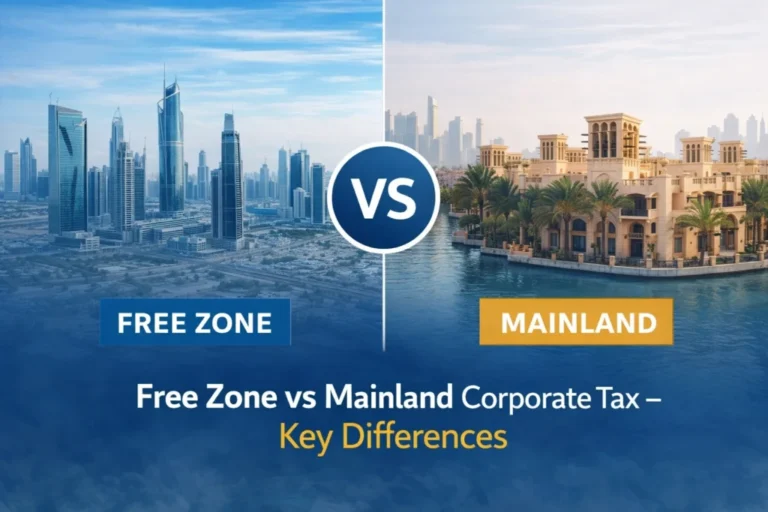 Free Zone vs Mainland Corporate Tax – Key Differences 2026 | Ghalib Consulting